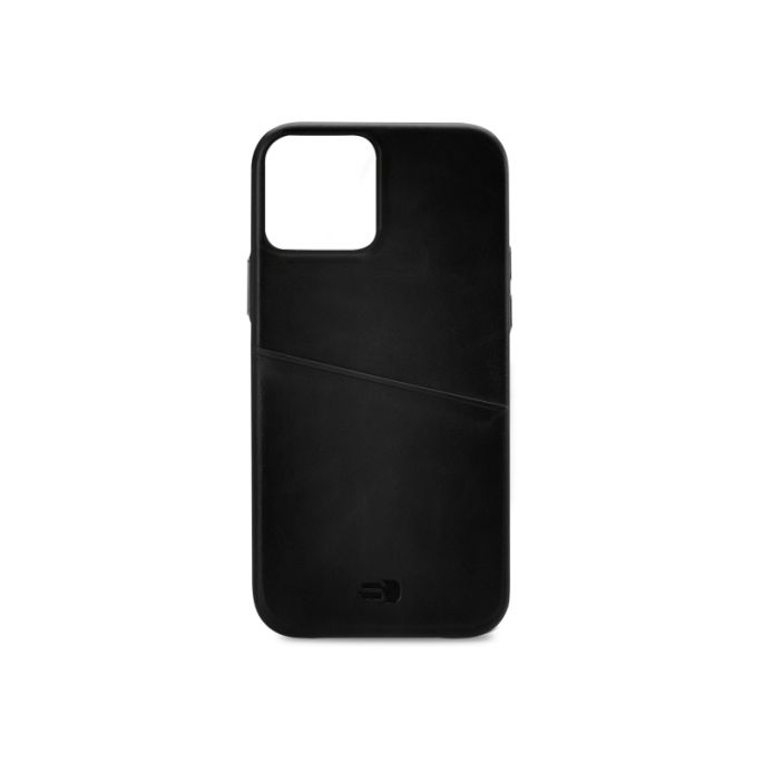 Senza Pure Lederen Cover met Card Slot Apple iPhone 13 Pro Max - Zwart