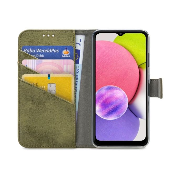 My Style Flex Book Case voor Samsung Galaxy A03s - Groen