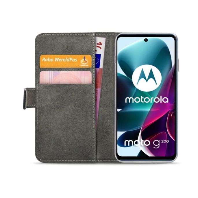 Mobilize Classic Gelly Book Case Motorola Moto G200 5G - Zwart