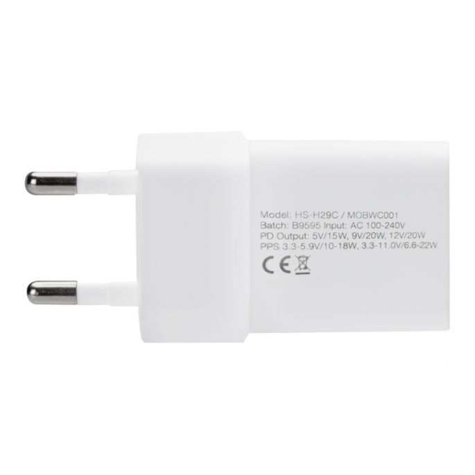Mobilize USB-C Lader 20W met PD/PPS - Wit