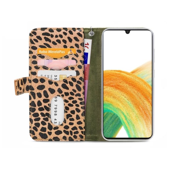 Mobilize 2in1 Magnet Zipper Case Samsung Galaxy A33 5G - Groen/Luipaard