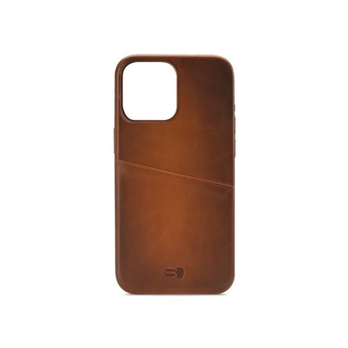 Senza Desire Lederen Cover met Card Slot Apple iPhone 14 Pro Max - Bruin