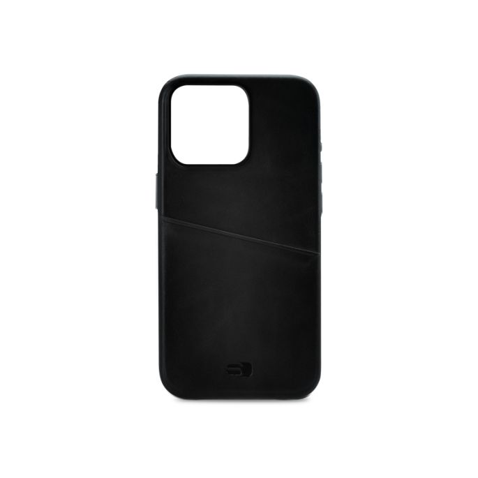 Senza Pure Lederen Cover met Card Slot Apple iPhone 14 Pro - Zwart
