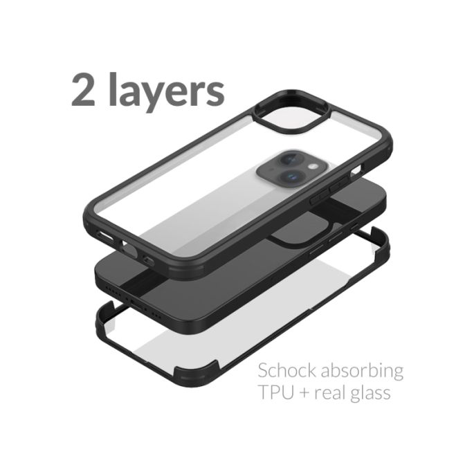 Mobilize Tempered Glass 360 Protection Case Apple iPhone 14 Plus Black