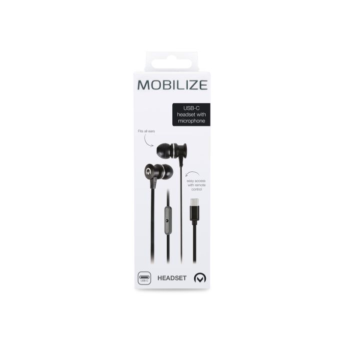 Mobilize In-ear Stereo Headset with Remote USB-C Black