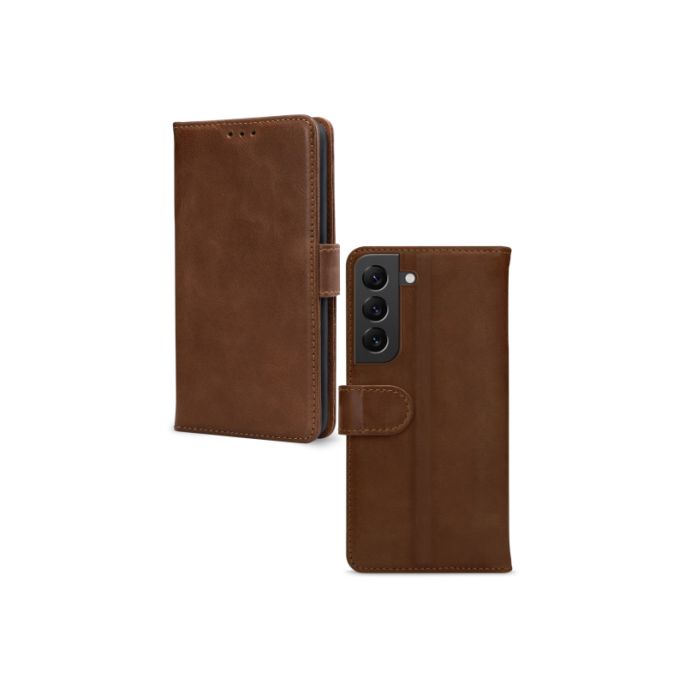 Mobilize Leather Wallet Samsung Galaxy S22 5G Brown