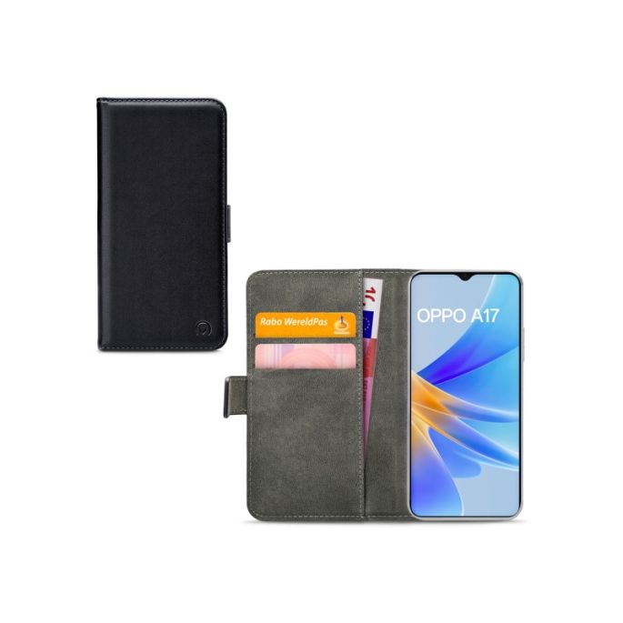 Mobilize Classic Gelly Wallet Book Case OPPO A17 Black