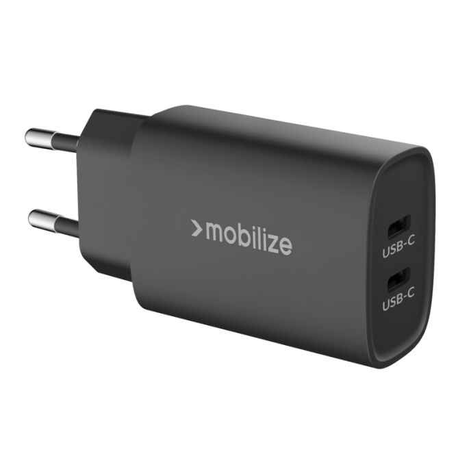 Mobilize Wall Charger 2x USB-C 45W with PD/PPS Black