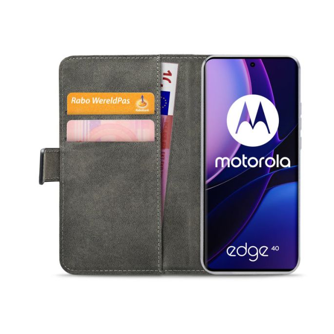 Mobilize Classic Gelly Wallet Book Case Motorola Edge 40 Black