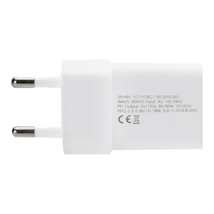 Mobilize Wall Charger USB-C GaN 30W with PD/PPS White