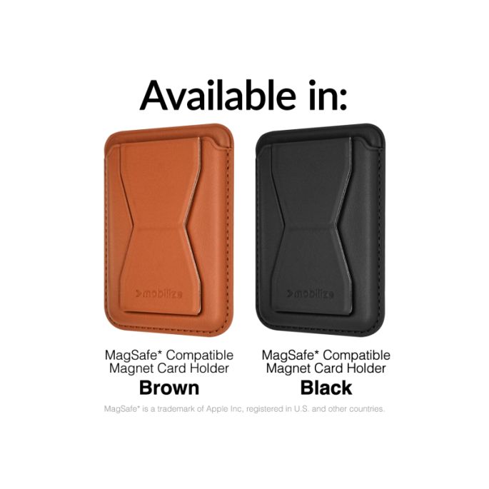 Mobilize Magsafe Compatible Magnet Card Holder Brown