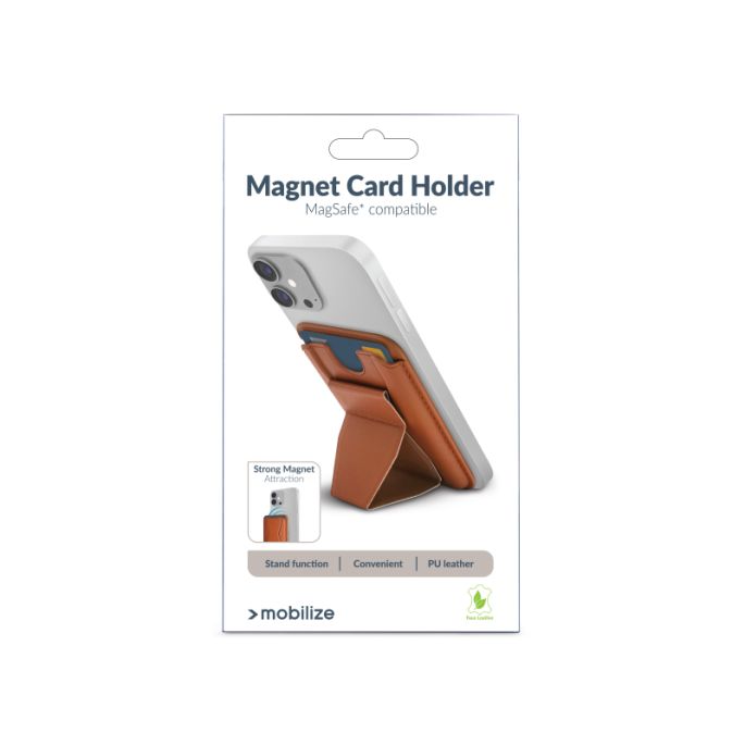 Mobilize Magsafe Compatible Magnet Card Holder Brown