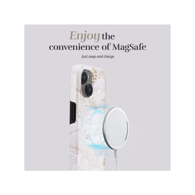 MIO White Roses Magsafe Compatible for iPhone 15 Pro Max