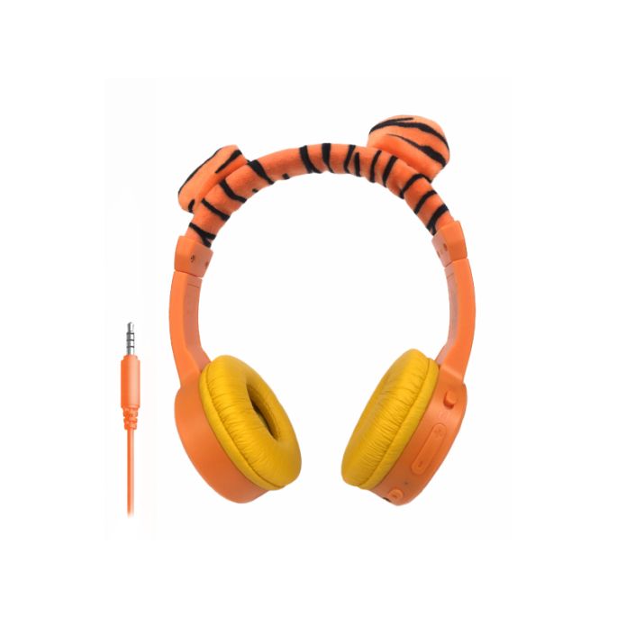 Mobilize Wireless/Wired Over Ear Kids Headphone 85dB - Tijger