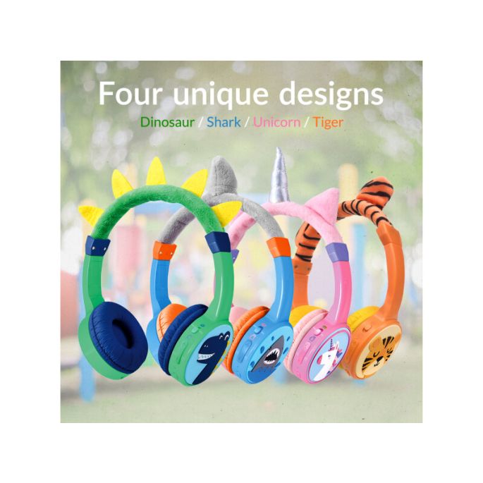 Mobilize Wireless/Wired Over Ear Kids Headphone 85dB - Tijger