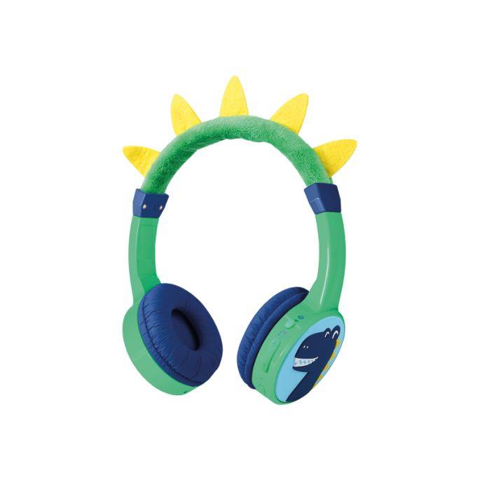 Mobilize Wireless/Wired Over Ear Kids Headphone 85dB - Dinosaurus