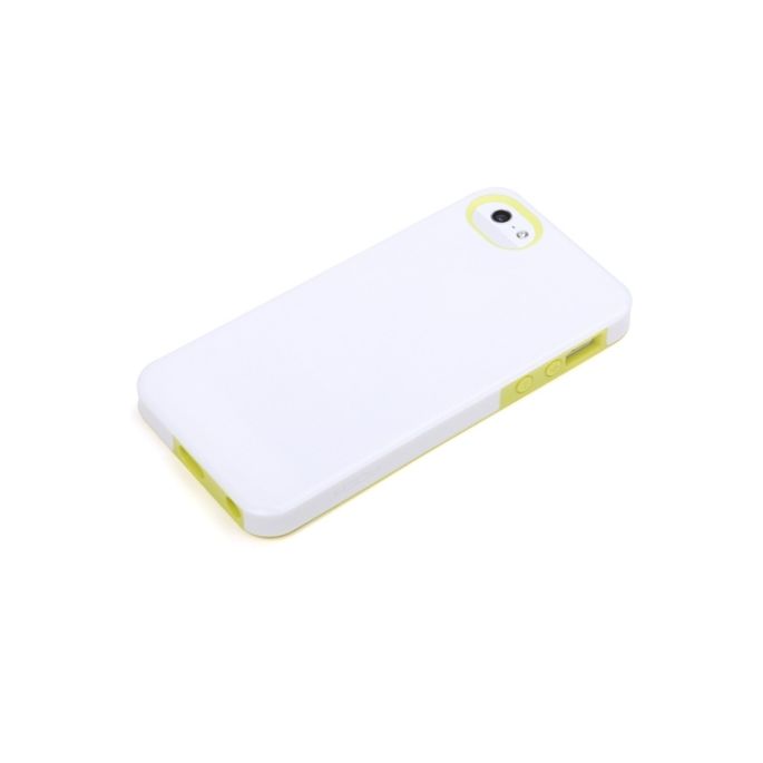 Rock Texture Double Color Protective Case Apple iPhone 5/5S/SE White