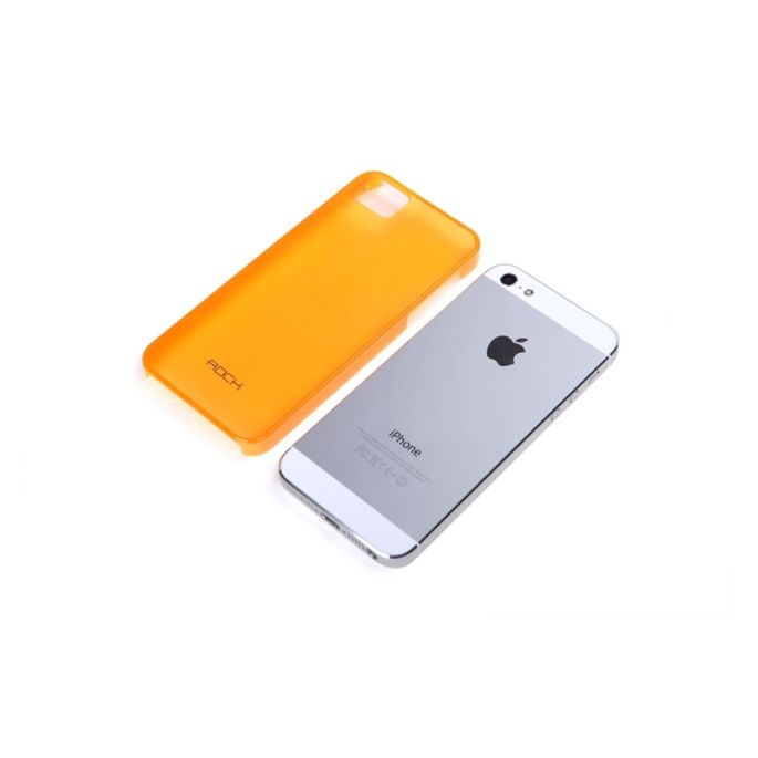 Rock Texture Semi Transparent Case Apple iPhone 5/5S/SE Orange