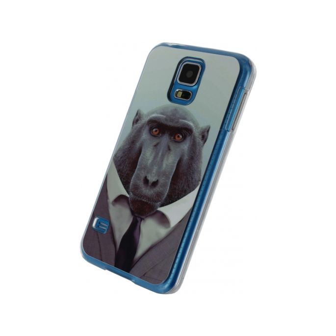 Xccess Metal Plate Cover Samsung Galaxy S5/S5 Plus/S5 Neo Funny Chimpanzee