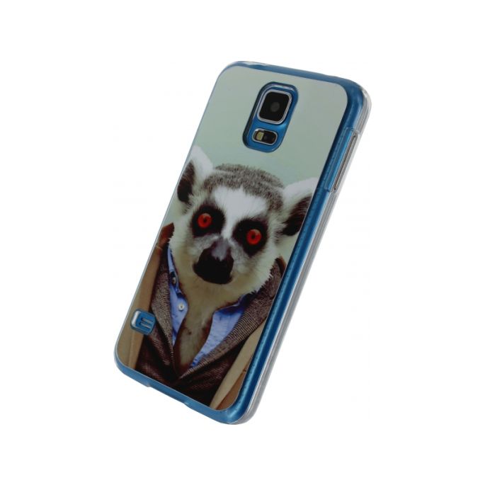 Xccess Metal Plate Cover Samsung Galaxy S5/S5 Plus/S5 Neo Funny Lemur