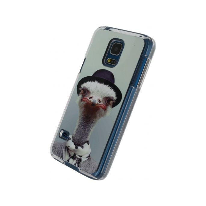 Xccess Metal Plate Cover Samsung Galaxy S5 mini Funny Ostrich