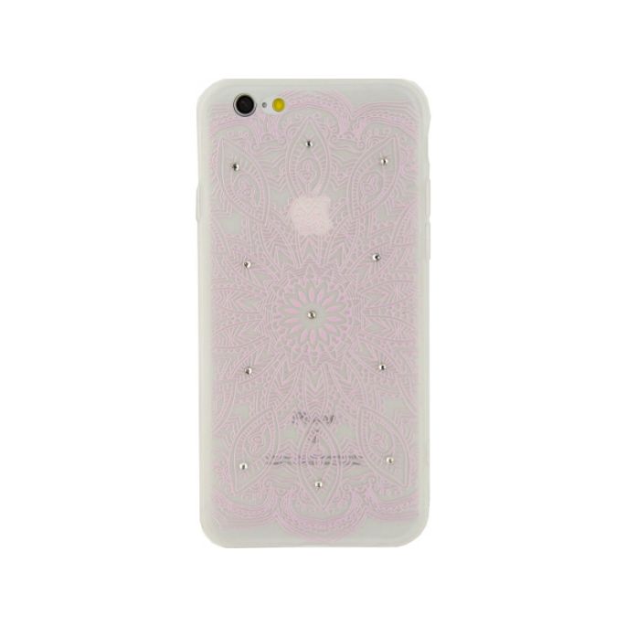 Xccess TPU Hoesje Apple iPhone 6/6S Mandala with Glitter Stone - Roze