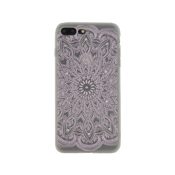 Xccess TPU Hoesje Apple iPhone 7 Plus/8 Plus Mandala with Glitter Stone - Roze