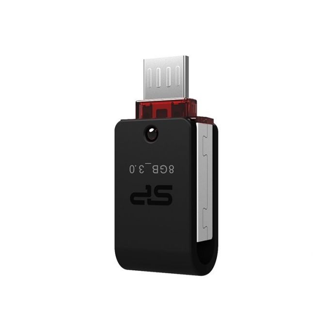 Silicon Power X31 Dual USB Stick 8GB USB 3.0 - Zwart