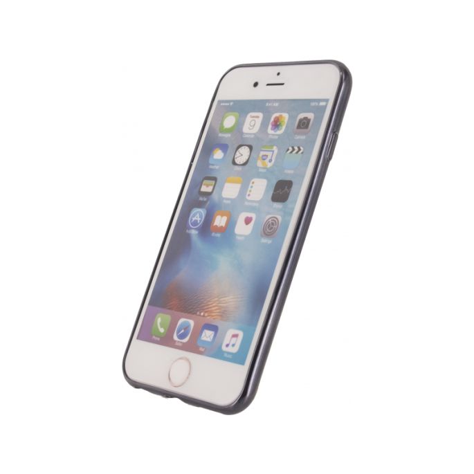 Xccess TPU Hoesje Apple iPhone 6/6S Metallic Edge with Glitter Stones - Zwart