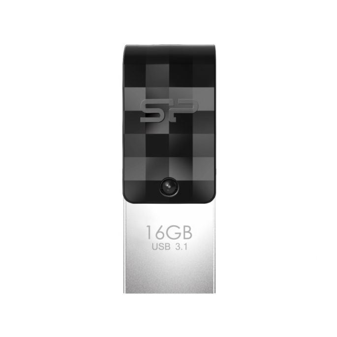 Silicon Power C31 Dual USB Stick Mobile 16GB USB-C - Zwart