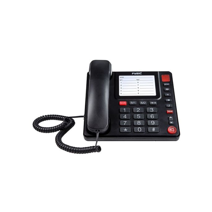 FX-3920 Fysic Big Button Huistelefoon Black