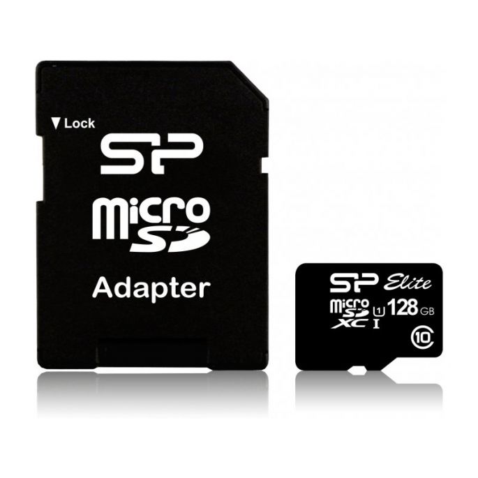 Silicon Power Micro SDHC incl. SD Adapter 128GB UHS-1 Class 10