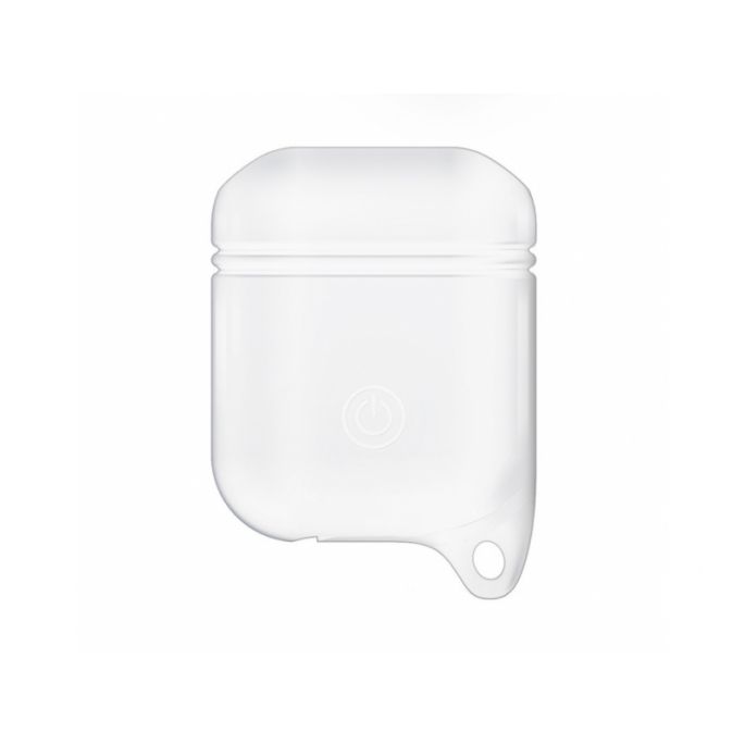 Xccess Shockproof Siliconen Hoesje with Hook voor Apple Airpods - Wit