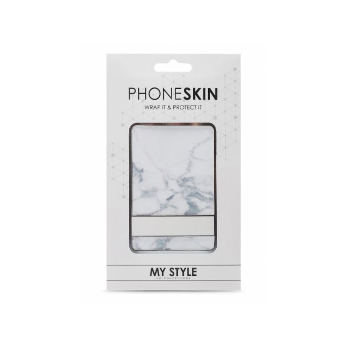 My Style PhoneSkin Sticker voor Samsung Galaxy A30s/A50 - Wit Marmer