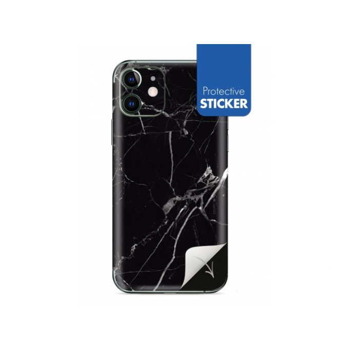 My Style PhoneSkin Sticker voor Apple iPhone 11 - Zwart Marmer