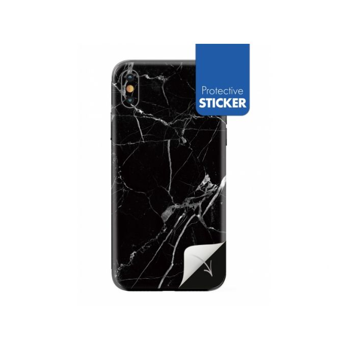 My Style PhoneSkin Sticker voor Apple iPhone Xs - Zwart Marmer