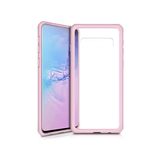 ITSKINS Level 2 HybridSolid for Samsung Galaxy S10+ Pink/Transparent