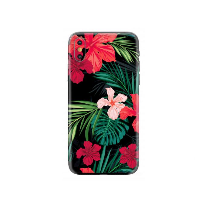 My Style PhoneSkin Sticker voor Apple iPhone Xs Max - Rode Bloemen
