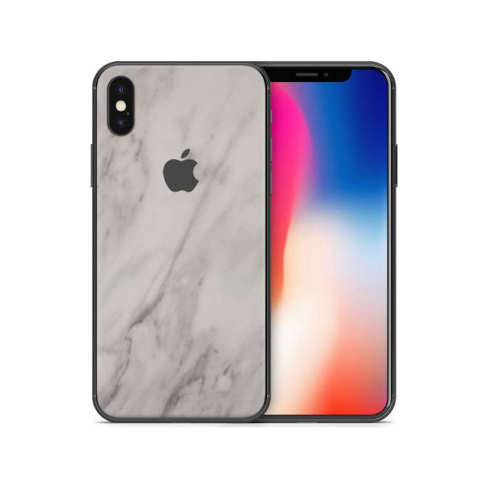 dskinz Smartphone Back Skin for Apple iPhone X White Marble