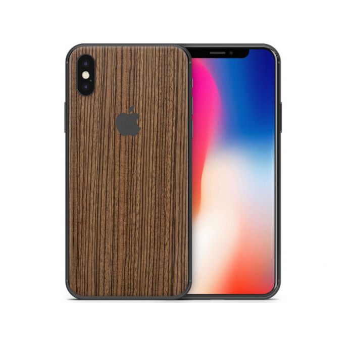 dskinz Smartphone Back Skin for Apple iPhone X Zebra Wood