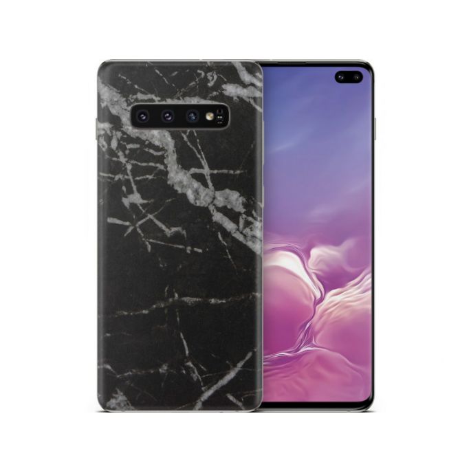 dskinz Smartphone Back Skin for Samsung Galaxy S10 Black Marble