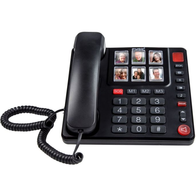 FX-3930 Fysic Big Button Huistelefoon Black