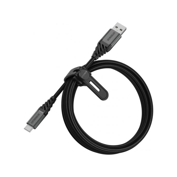 OtterBox Nylon Gevlochten Laadkabel USB-C 2m - Zwart