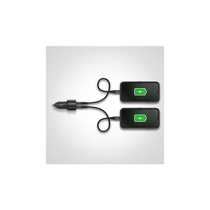 OtterBox USB Autolader met Dual port 24W - Zwart