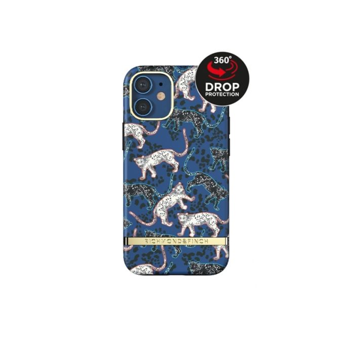 Richmond & Finch Freedom Series One-Piece Apple iPhone 12 Mini - Blauw Luipaard