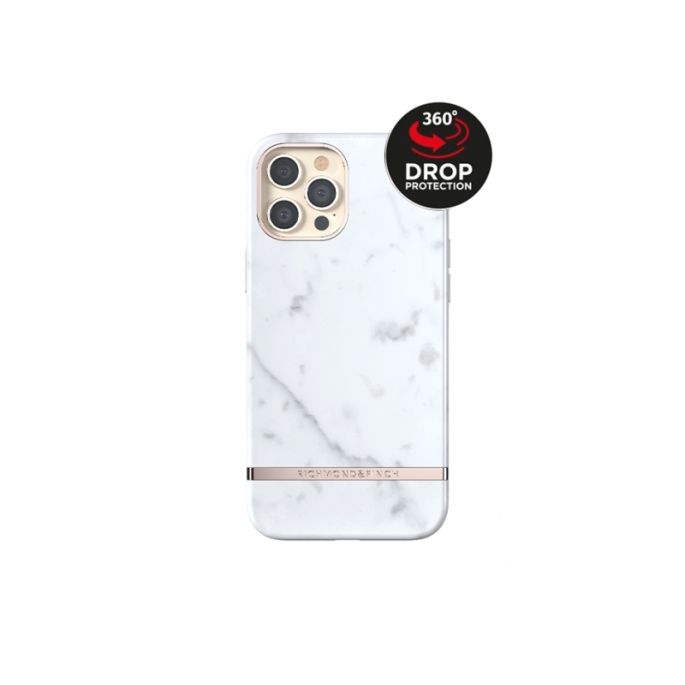 Richmond & Finch Freedom Series One-Piece Apple iPhone 12 Pro Max - Wit Marmer