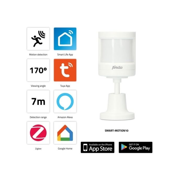 Alecto Smart Zigbee Motion Sensor - Wit