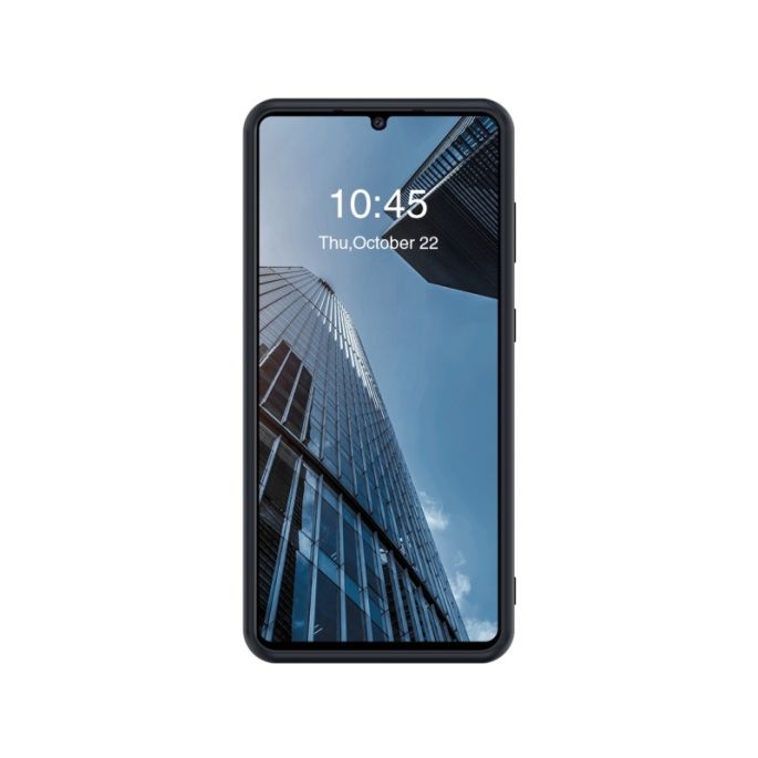 Valenta Lederen Back Cover Snap Samsung Galaxy A42/A42 5G - Zwart