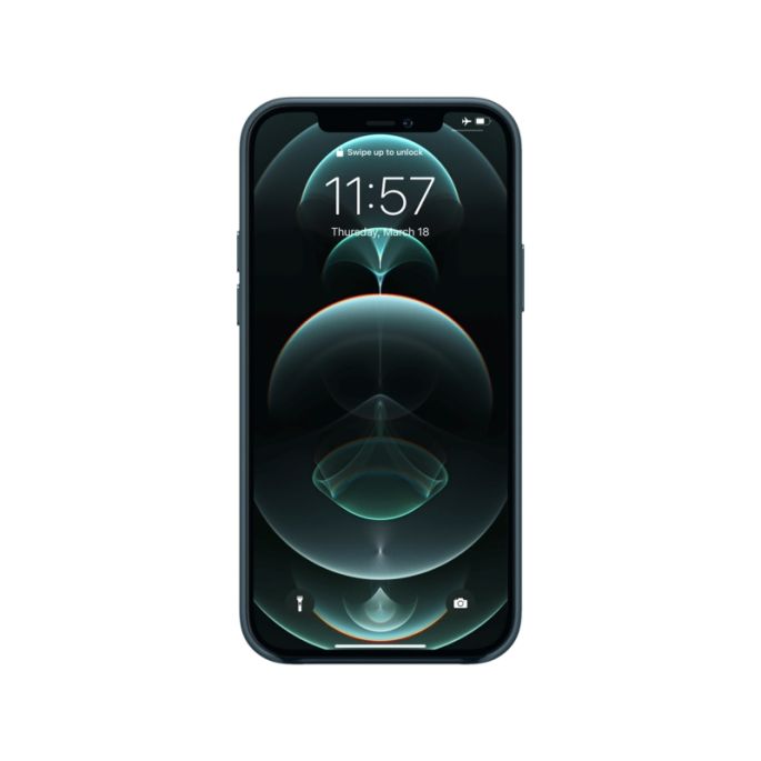 Valenta Lederen Back Cover Snap Luxe Apple iPhone 12/12 Pro - Blauw