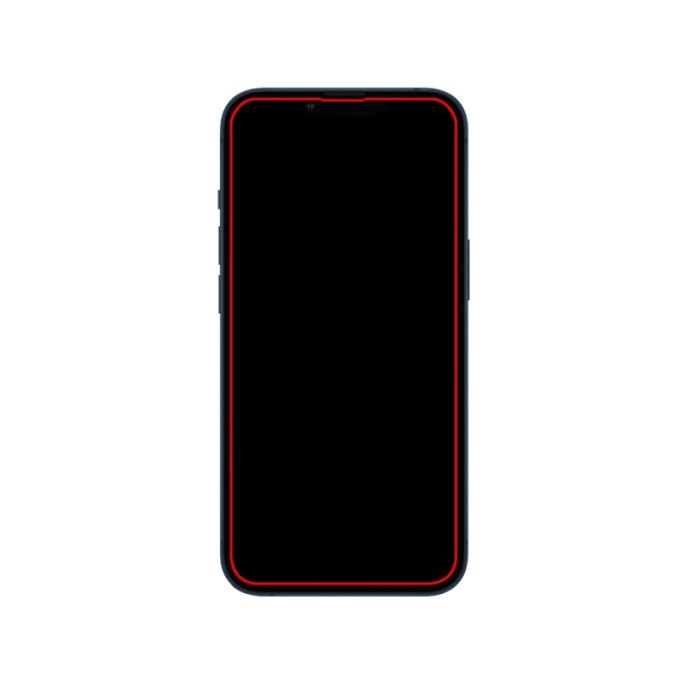 Striker Full Glue Ballistic Glas Screenprotector voor Apple iPhone 13 Mini - Zwart